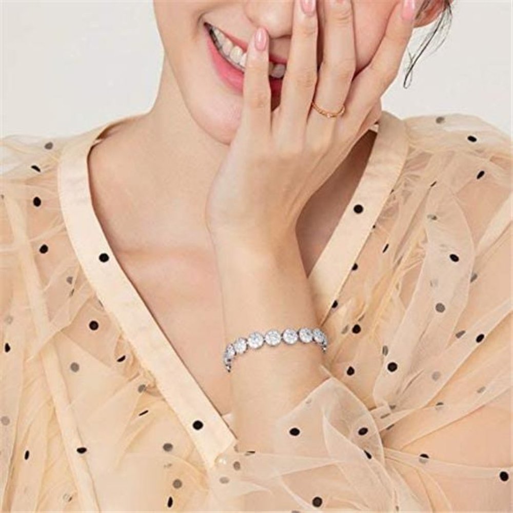 Iced Out CZ Gold Tennis Bracelet